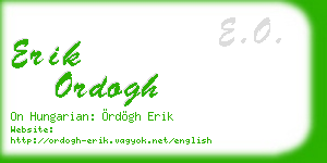erik ordogh business card